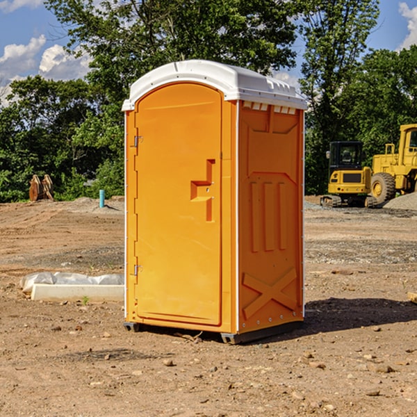 can i customize the exterior of the porta potties with my event logo or branding in Parchment